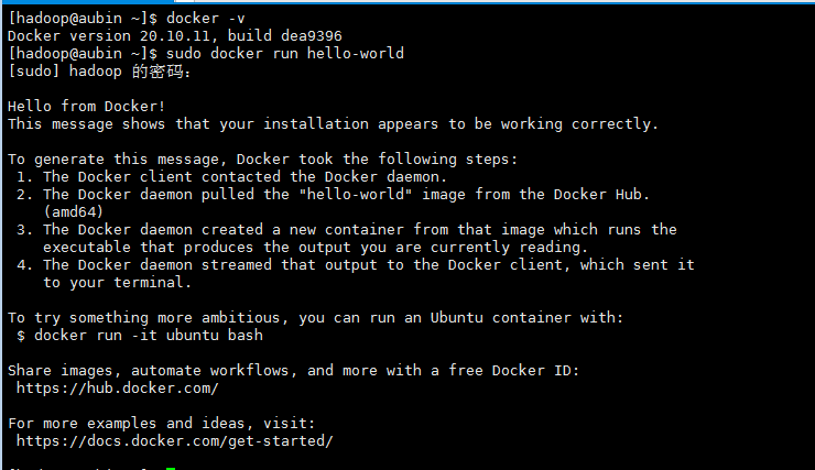 docker install test